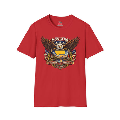 Montana Americana Eagle Unisex Softstyle T Shirt State Pride Graphic Tee Collections FS03