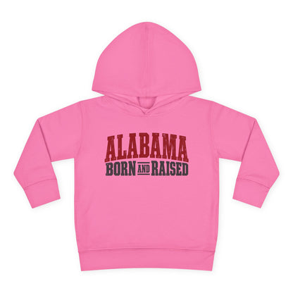 Alabama Born and Raised Rugged Workwear Unisex Toddler Pullover Fleece Hoodie