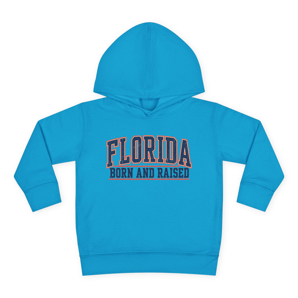 Florida Born and Raised Old-School Athletic Unisex Toddler Pullover Fleece Hoodie