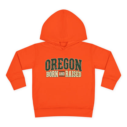 Oregon Born and Raised Pacific Northwest Americana Unisex Toddler Pullover Fleece Hoodie