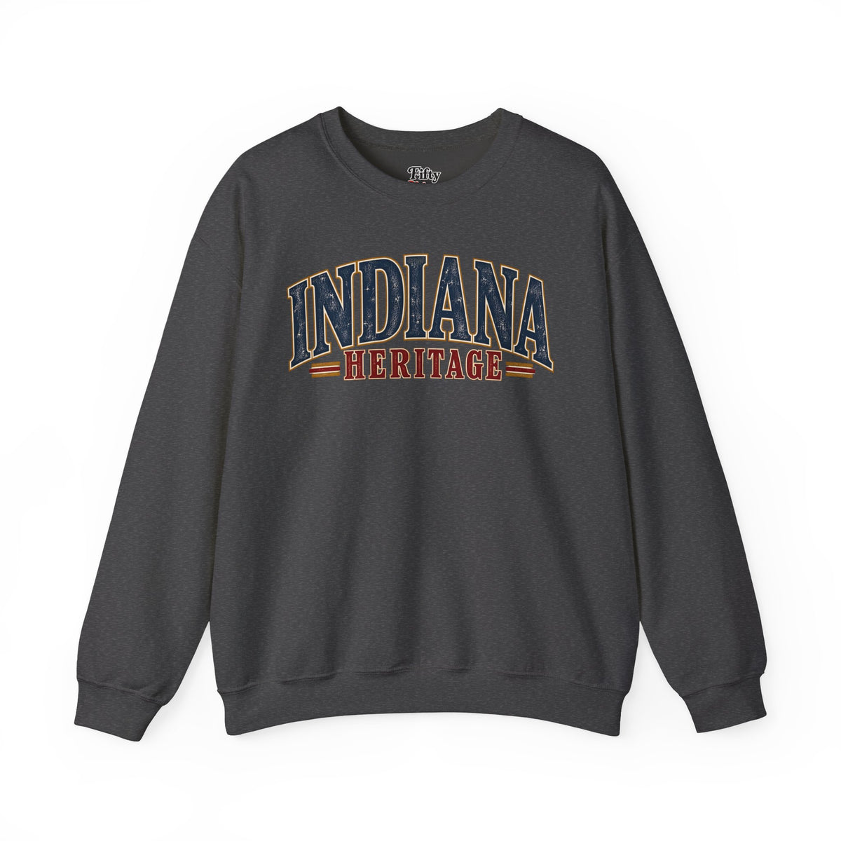Indiana Heritage Unisex Crewneck Sweatshirt State Name Graphic