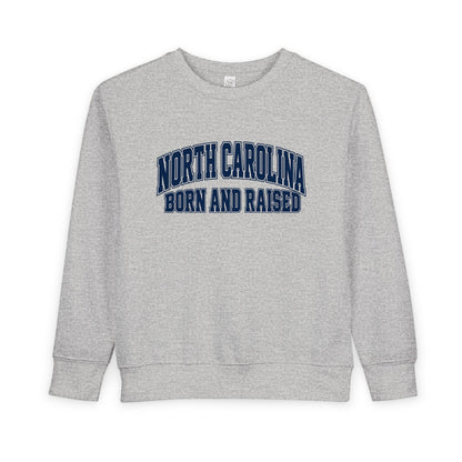 North Carolina Born and Raised Old-School Sportswear Unisex Toddler Sweatshirt