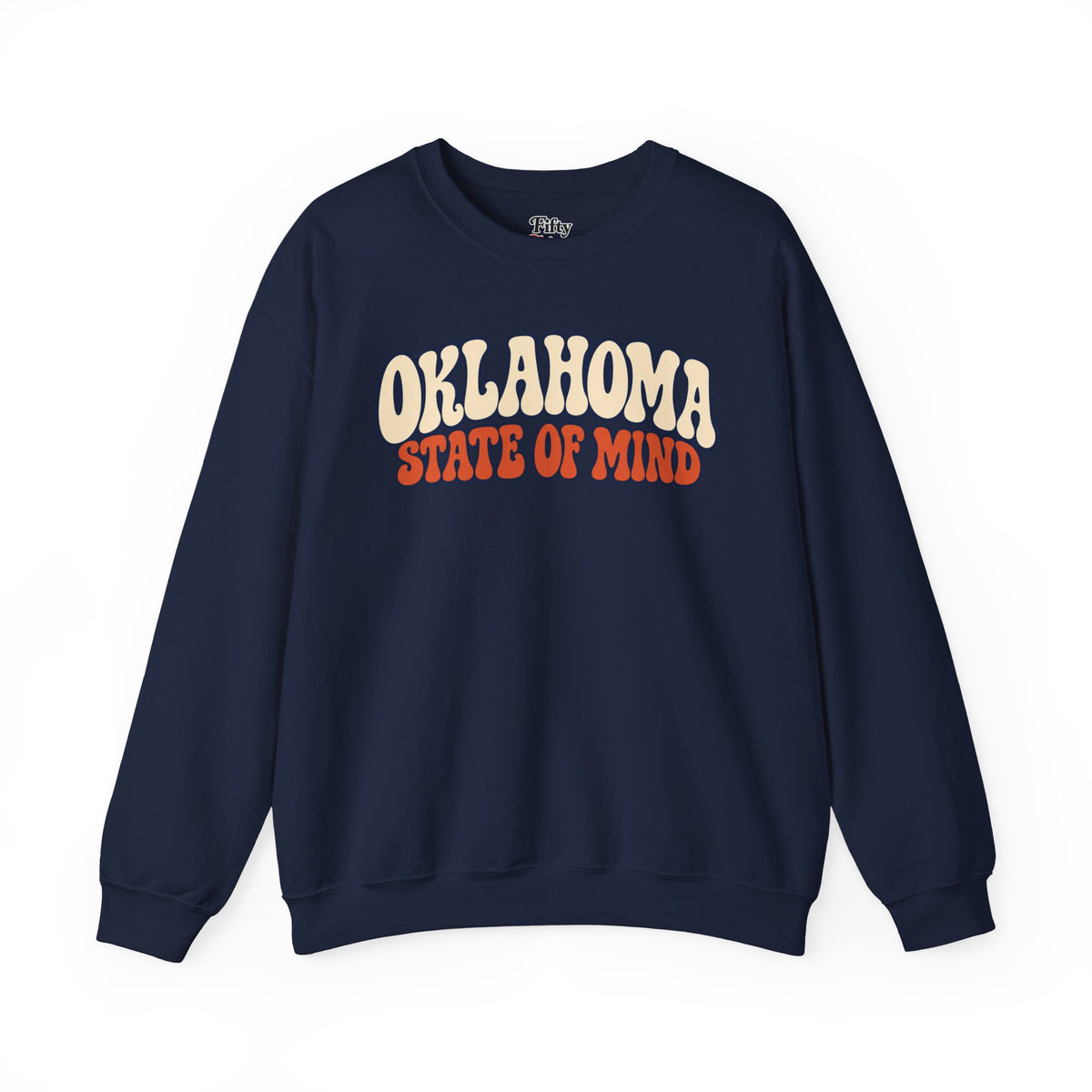 Oklahoma State of Mind Unisex Crewneck Sweatshirt State Name Graphic