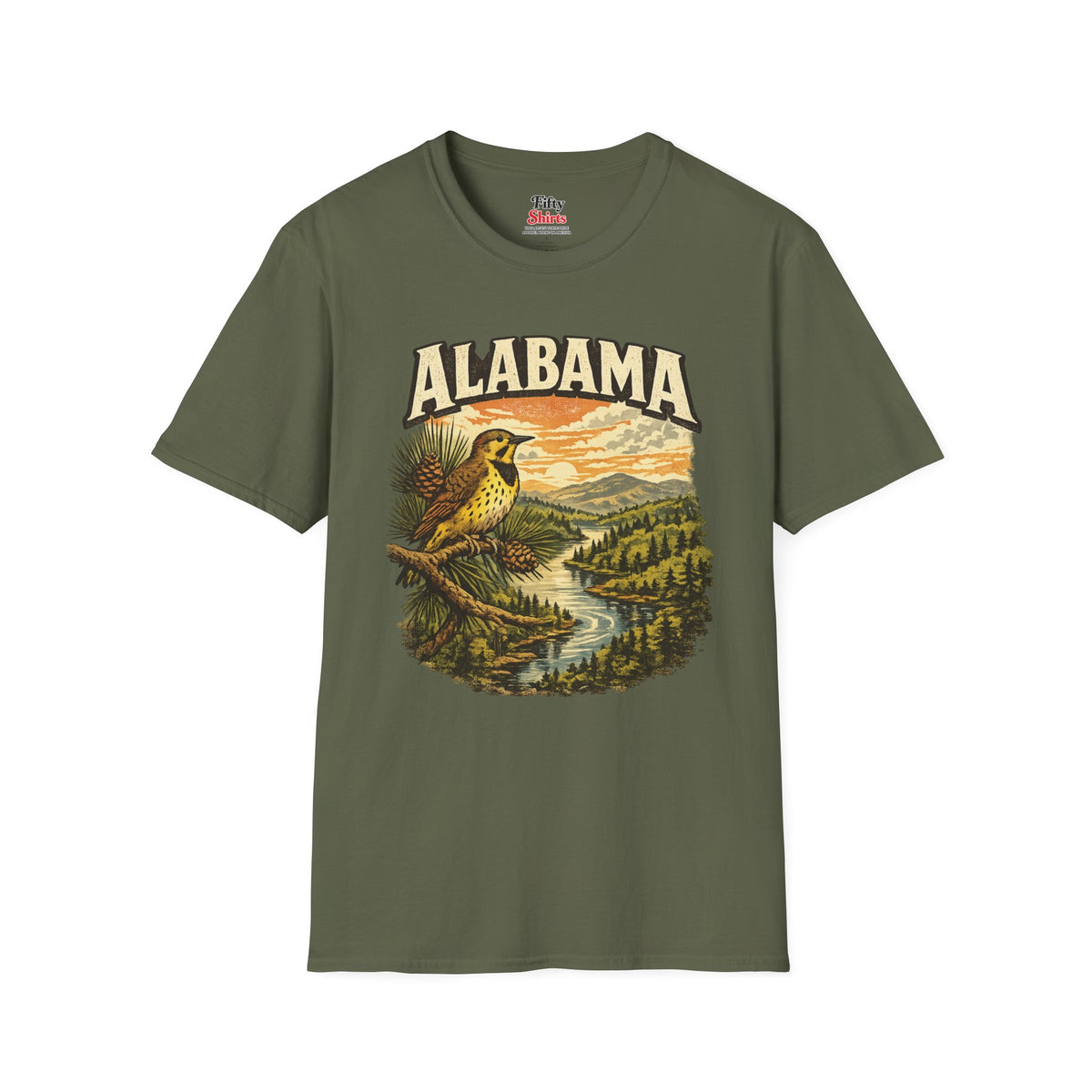 Alabama Wildlife Unisex Softstyle T Shirt State Pride Graphic Tee Collections FS03