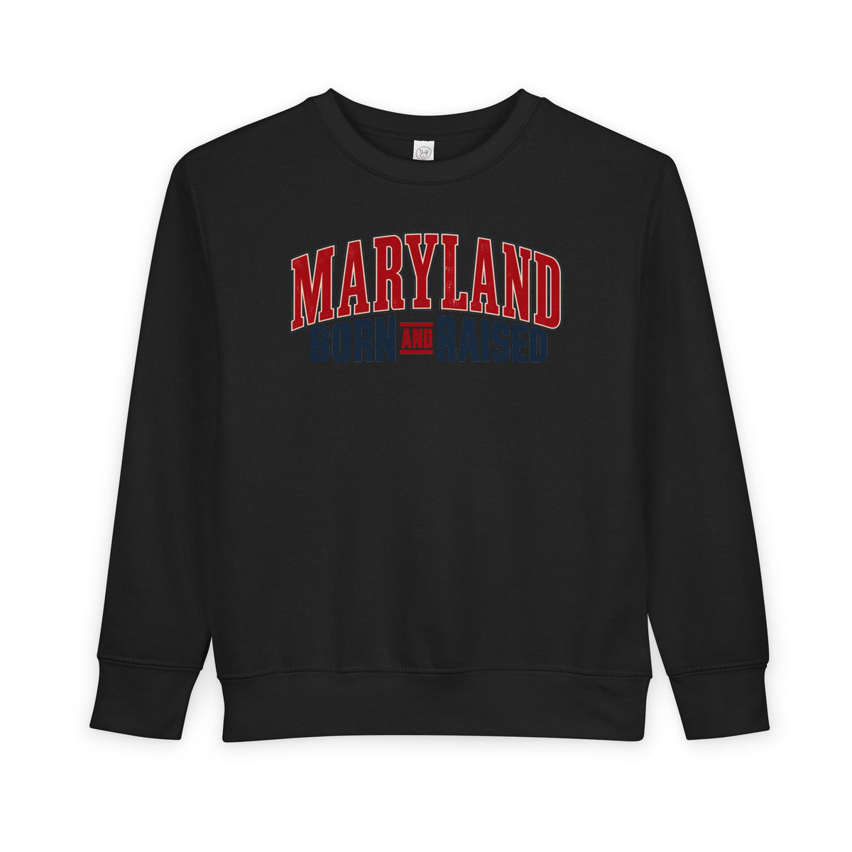 Maryland Born and Raised Timeless Heritage Unisex Toddler Sweatshirt