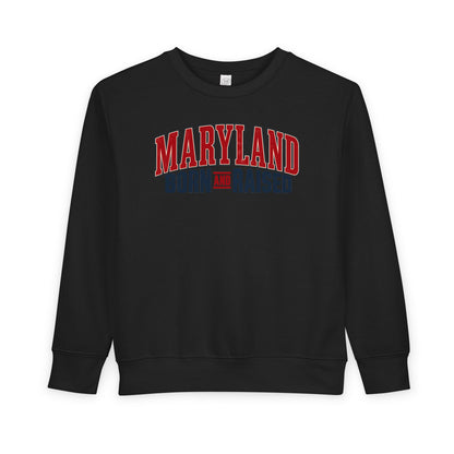 Maryland Born and Raised Timeless Heritage Unisex Toddler Sweatshirt