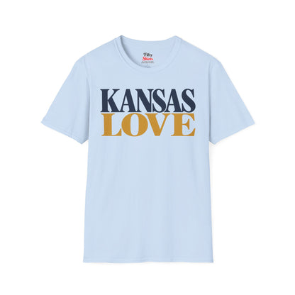 Kansas Love Unisex Softstyle T Shirt State Name Graphic Tee