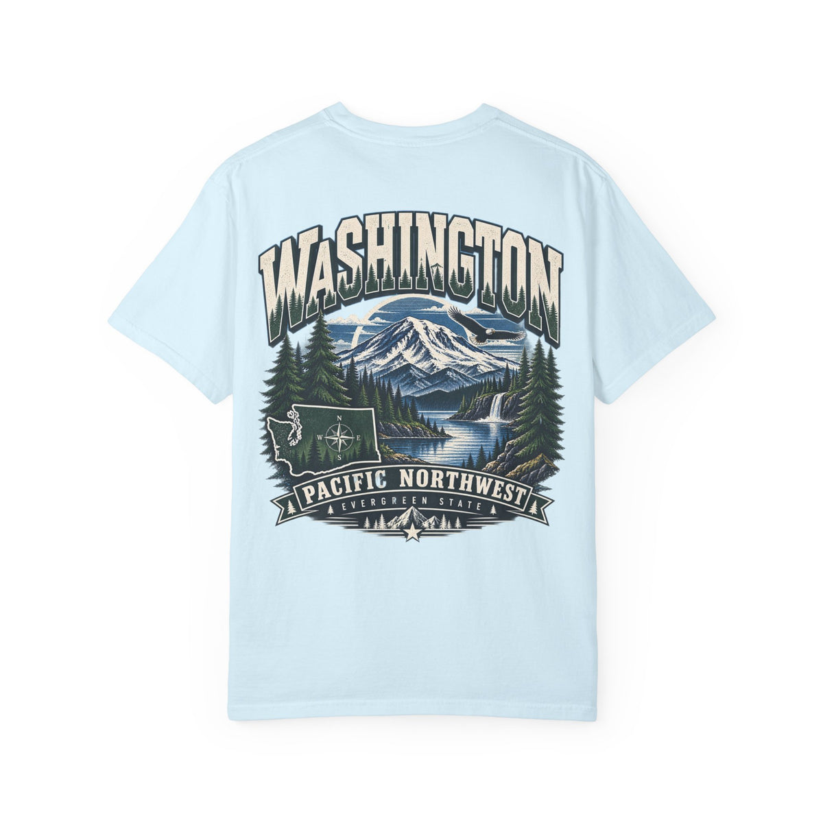 Washington Pacific Northwest Unisex Comfort Color 1717 Streetwear Graphic Tee