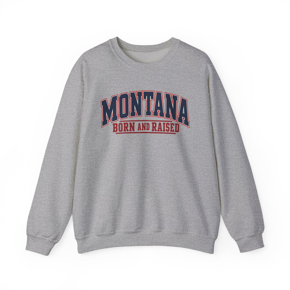 Montana Born and Raised Premium Collegiate Unisex Sweatshirt Graphic