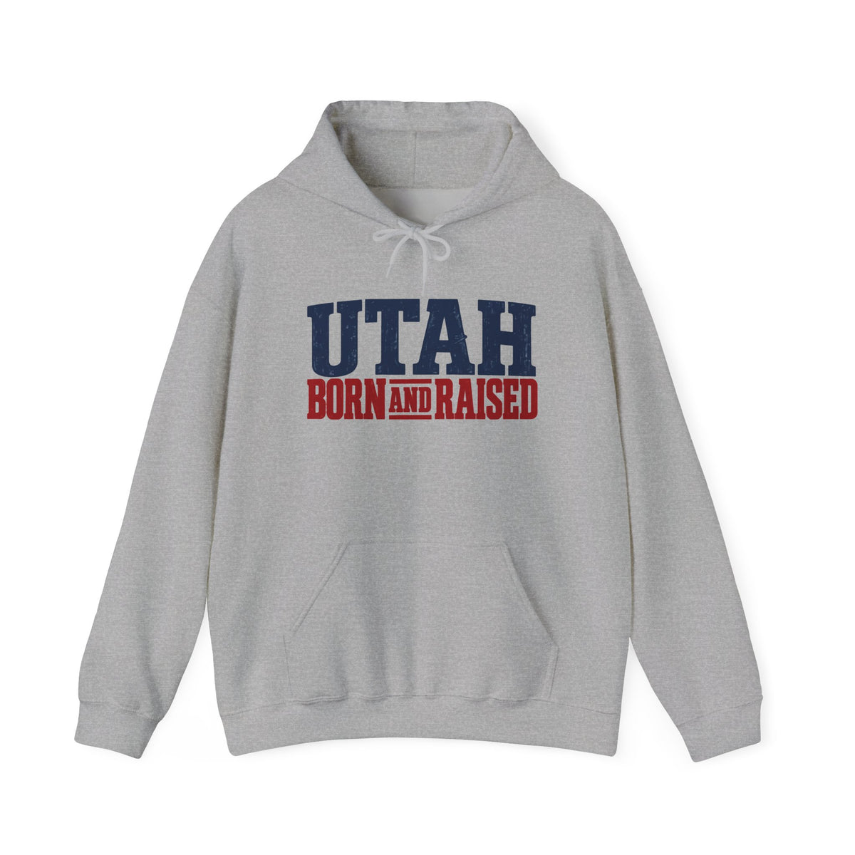 Utah Born and Raised Mountain West Style Unisex Hoodie Graphic