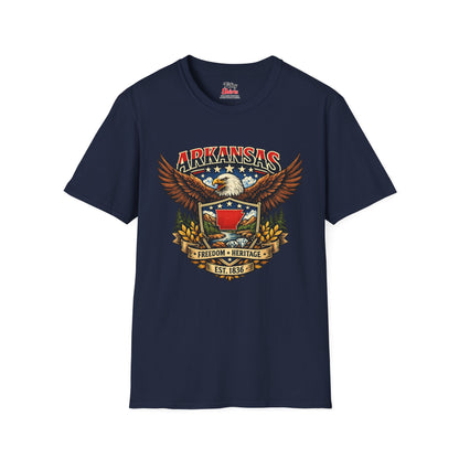 Arkansas Americana eagle Unisex Softstyle T Shirt State Pride Graphic Tee Collections FS03