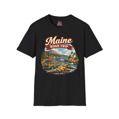 Maine Road Trip Unisex Softstyle T Shirt State Pride Graphic Tee Collections FS03
