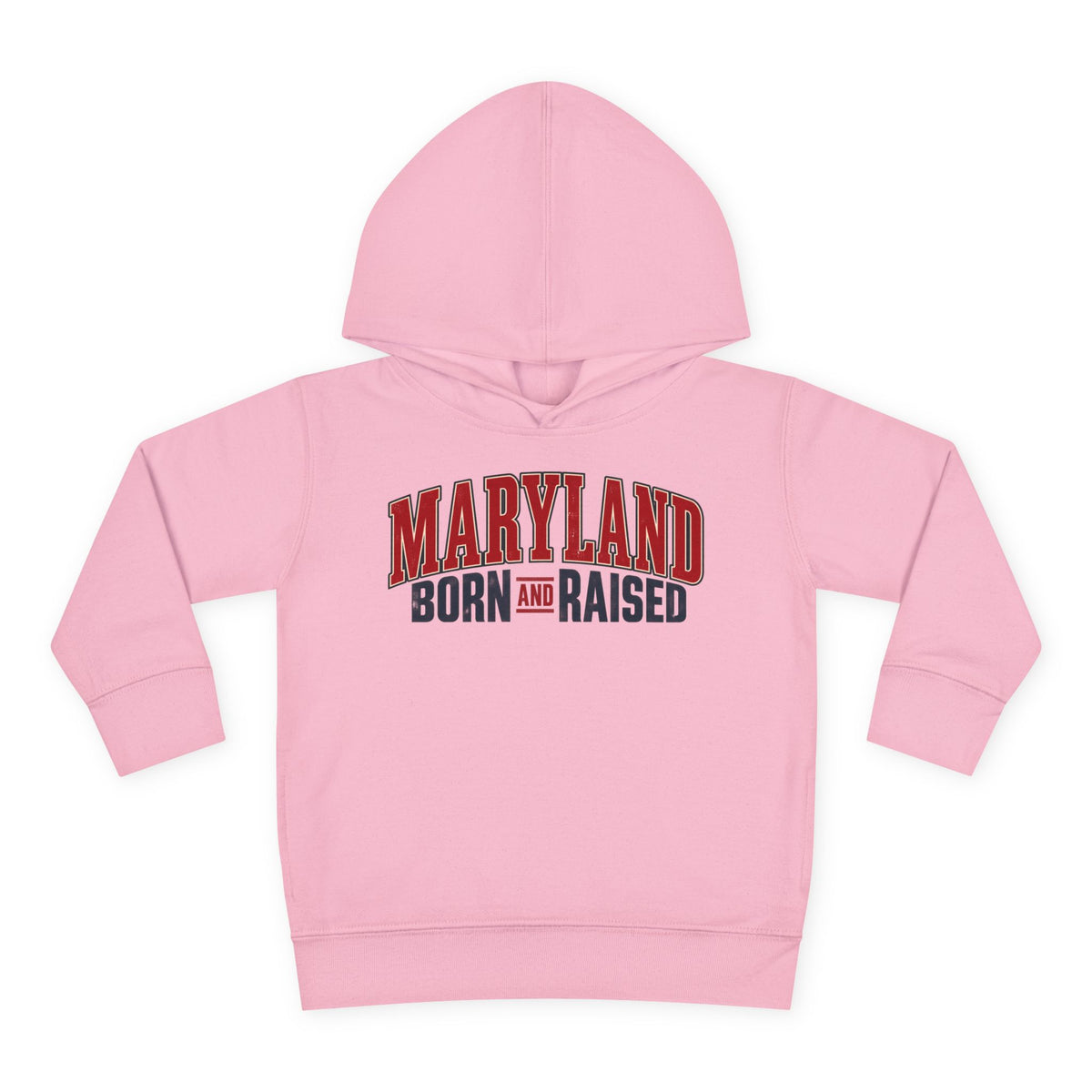 Maryland Born and Raised Timeless Heritage Unisex Toddler Pullover Fleece Hoodie