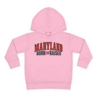 Maryland Born and Raised Timeless Heritage Unisex Toddler Pullover Fleece Hoodie