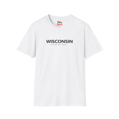 Wisconsin All State In God We Trust Front Design Unisex Everyday Tee