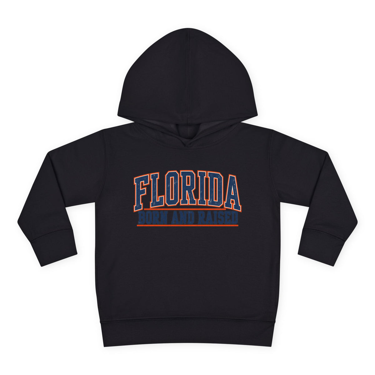 Florida Born and Raised Old-School Athletic Unisex Toddler Pullover Fleece Hoodie