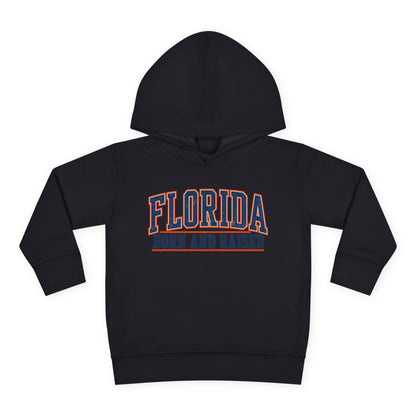 Florida Born and Raised Old-School Athletic Unisex Toddler Pullover Fleece Hoodie