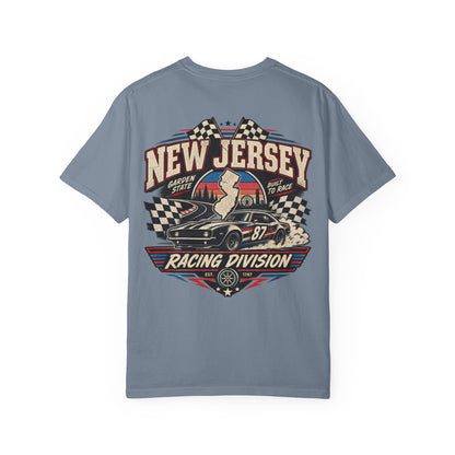 New Jersey Racing Division Unisex Comfort Color 1717 Streetwear Graphic Tee
