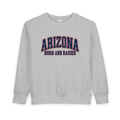 Arizona Born and Raised Classic Collegiate Unisex Toddler Sweatshirt