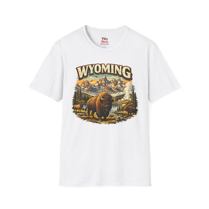 Wyoming Wilderness Unisex Softstyle T Shirt State Pride Graphic Tee Collections FS03