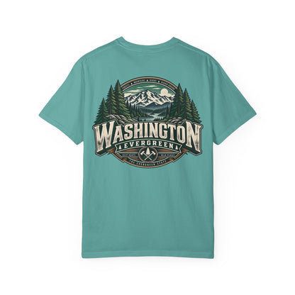 Washington Evergreen Unisex Comfort Color 1717 Streetwear Graphic Tee