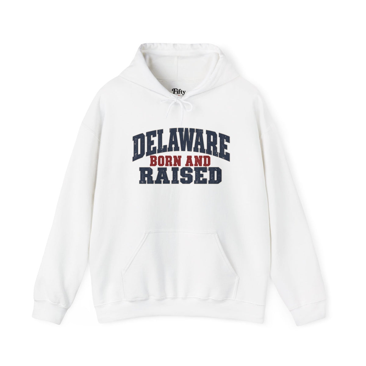 Delaware Born and Raised Rustic Heritage Unisex Hoodie Graphic