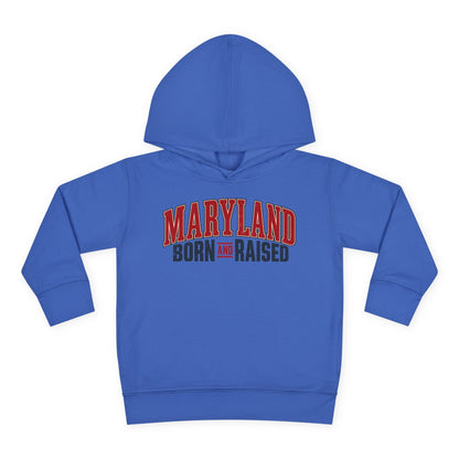 Maryland Born and Raised Timeless Heritage Unisex Toddler Pullover Fleece Hoodie