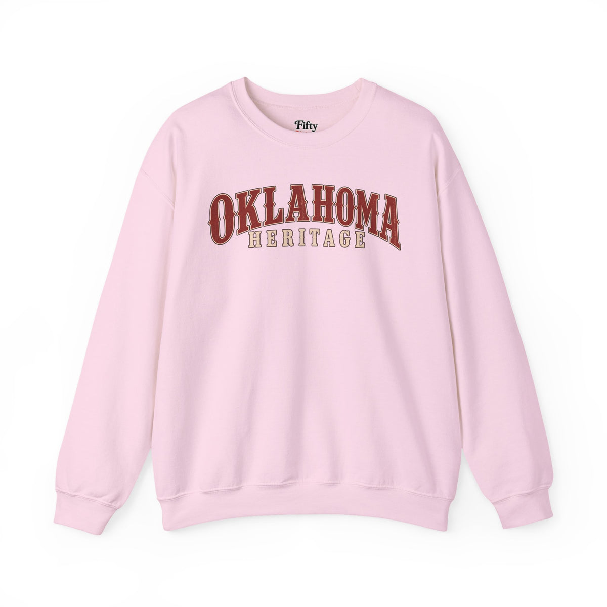 Oklahoma Heritage Unisex Crewneck Sweatshirt State Name Graphic