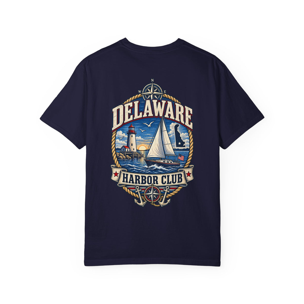 Delaware Harbor Club  Unisex Comfort Color 1717 Streetwear Graphic Tee