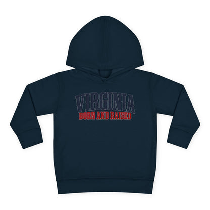 Virginia Born and Raised Premium Heritage Unisex Toddler Pullover Fleece Hoodie