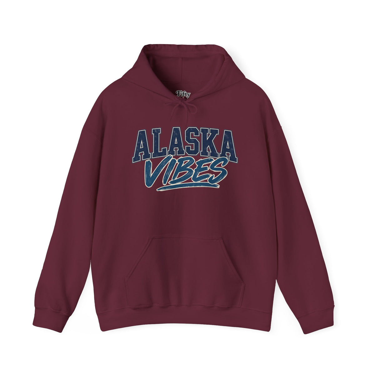 Alaska Vibes Unisex Hoodie State Name Graphic