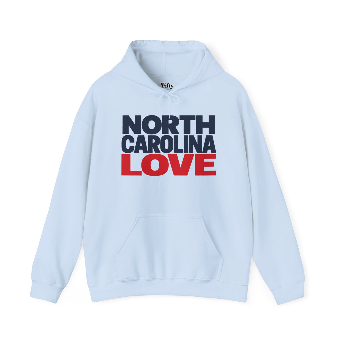 North Carolina Love Unisex Hoodie State Name Graphic