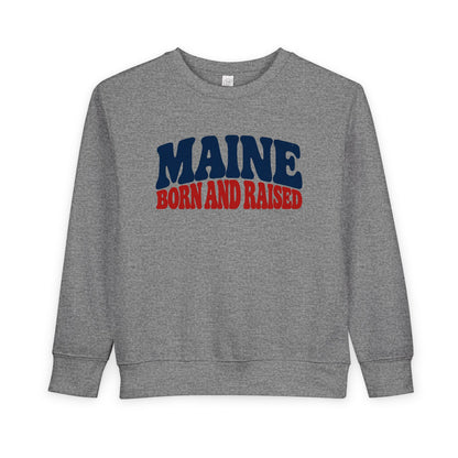 Maine Born and Raised Retro Americana Unisex Toddler Sweatshirt