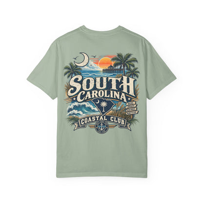 South Carolina Coastal Club Unisex Comfort Color 1717 Streetwear Graphic Tee