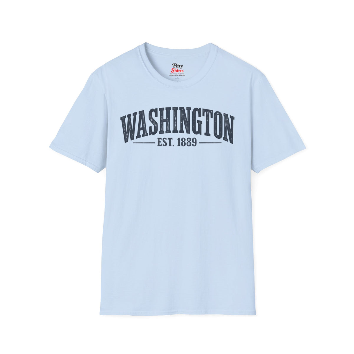 Washington Est 1889 Unisex Softstyle T Shirt State Name Graphic Tee