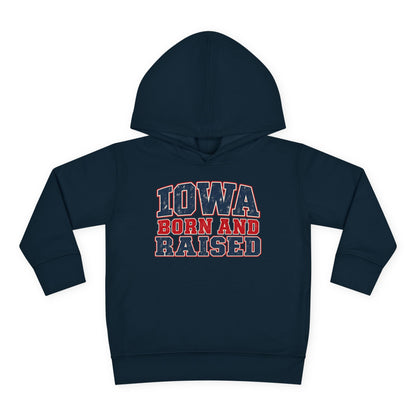 Iowa Born and Raised intage Farmhouse Americana Unisex Toddler Pullover Fleece Hoodie