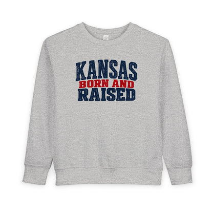 Kansas Born and Raised Classic Heritage Unisex Toddler Sweatshirt