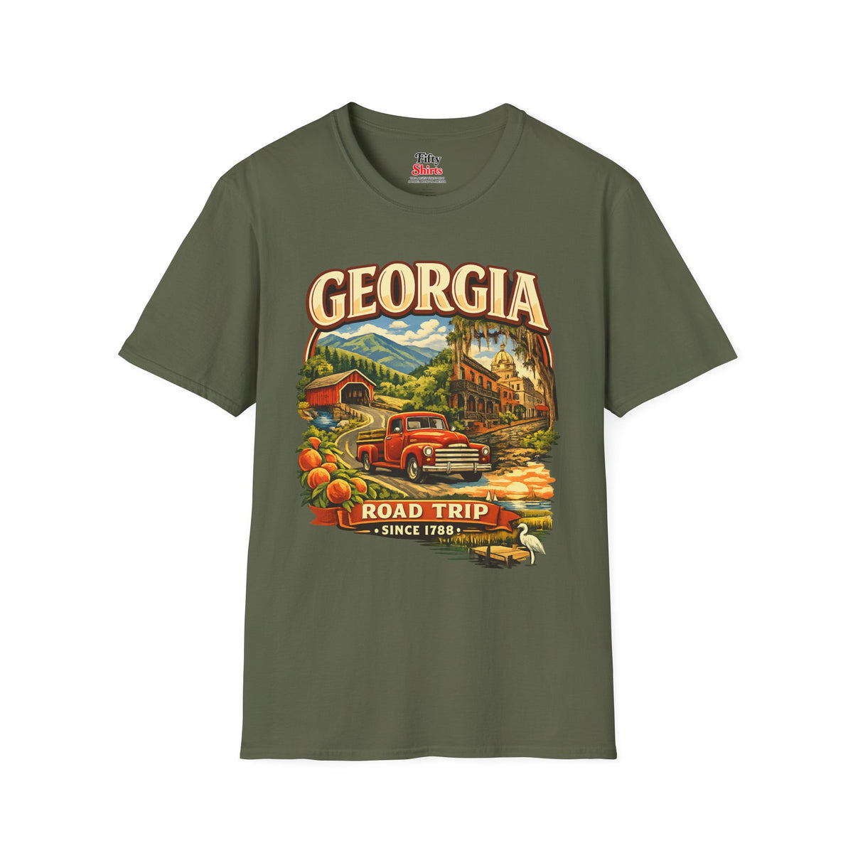 Georgia Road Trip Unisex Softstyle T Shirt State Pride Graphic Tee Collections FS03