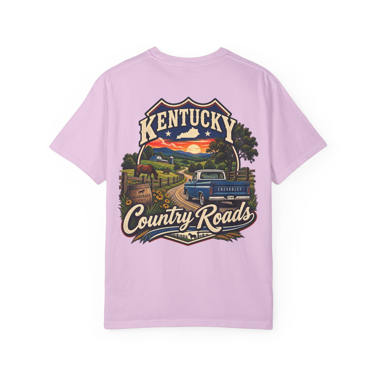 Kentucky Country Roads Unisex Comfort Color 1717 Streetwear Graphic Tee