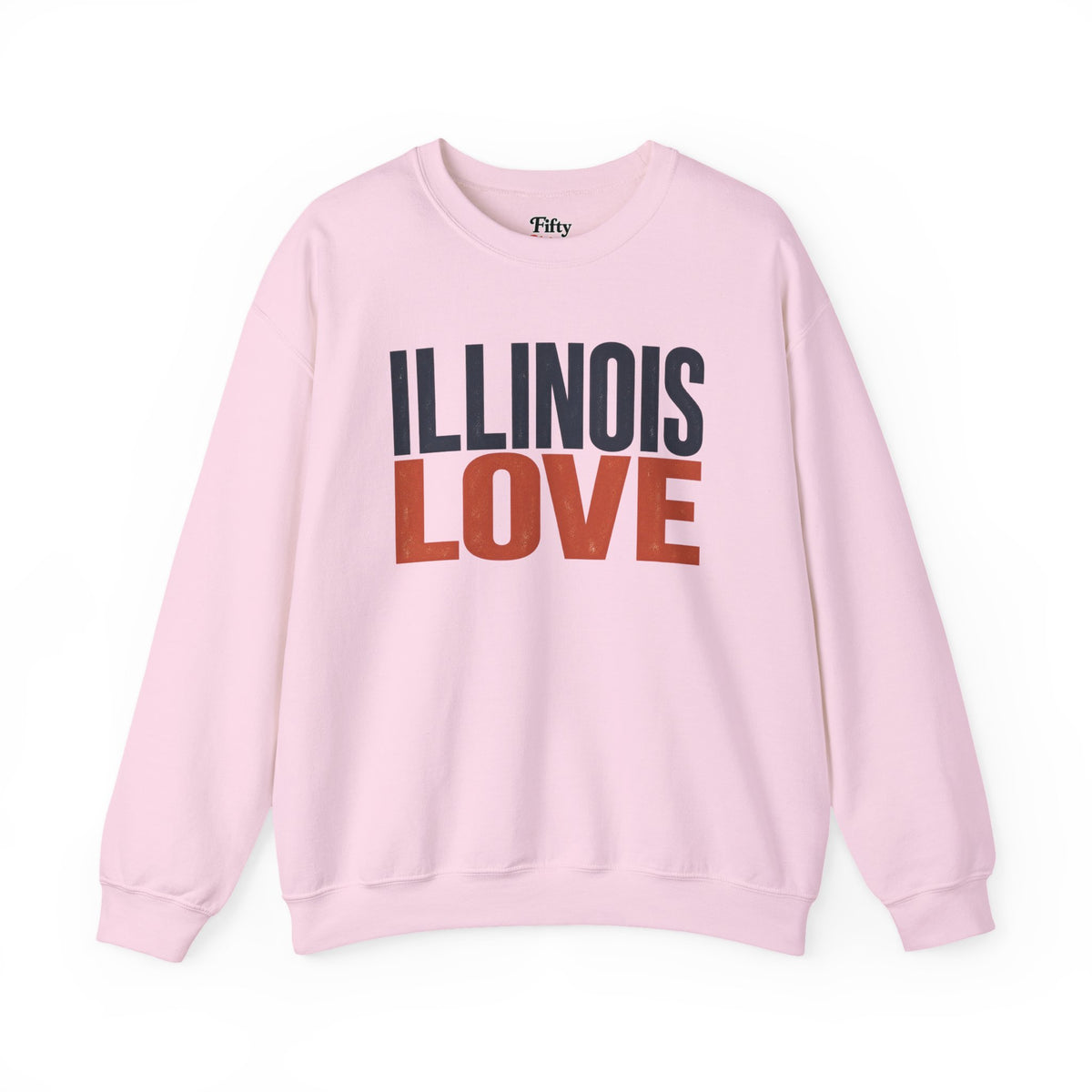 Illinois Love Unisex Crewneck Sweatshirt State Name Graphic
