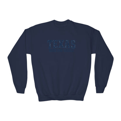 Texas Born and Raised Premium Streetwear Unisex Youth Crewneck Sweatshirt Graphic