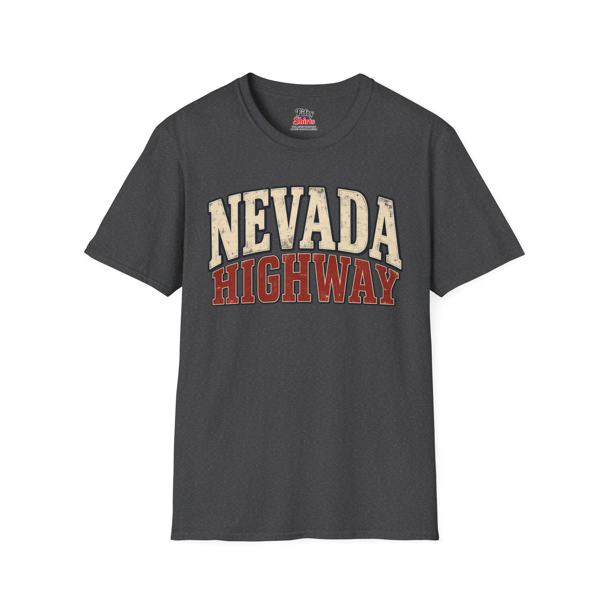 Nevada Highway Unisex Softstyle T Shirt State Name Graphic Tee