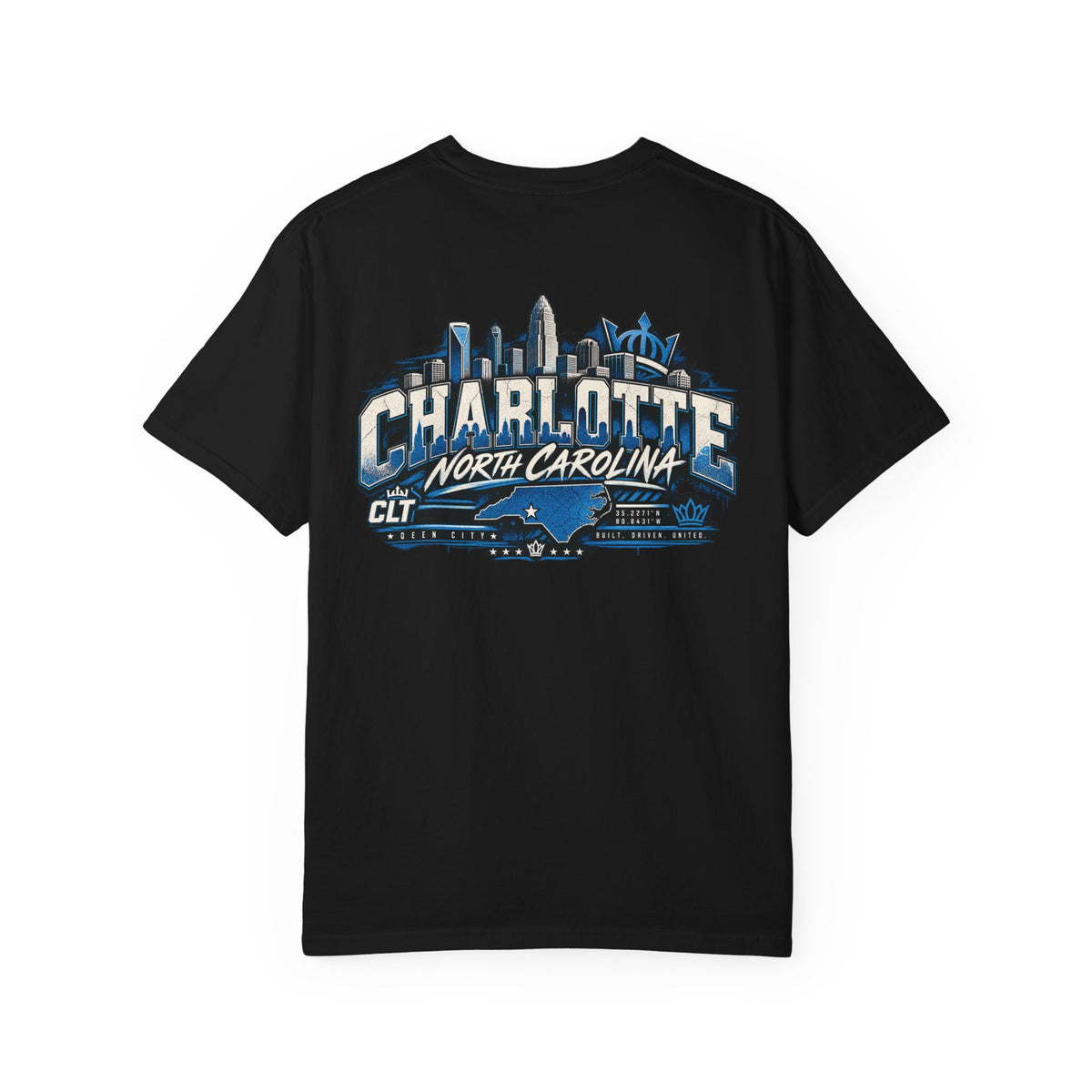Charlotte North Carolina Unisex Comfort Color 1717 Streetwear Graphic Tee