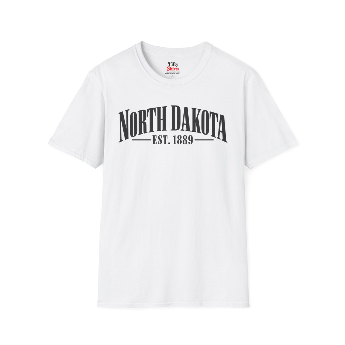 North Dakota Est. 1889 Unisex Softstyle T Shirt State Name Graphic Tee