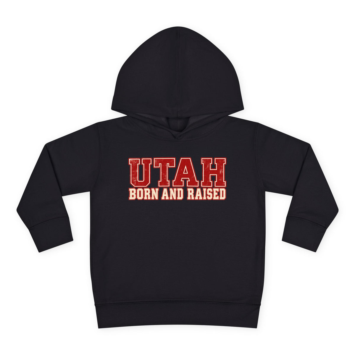 Utah Born and Raised Vintage Athletic Unisex Toddler Pullover Fleece Hoodie