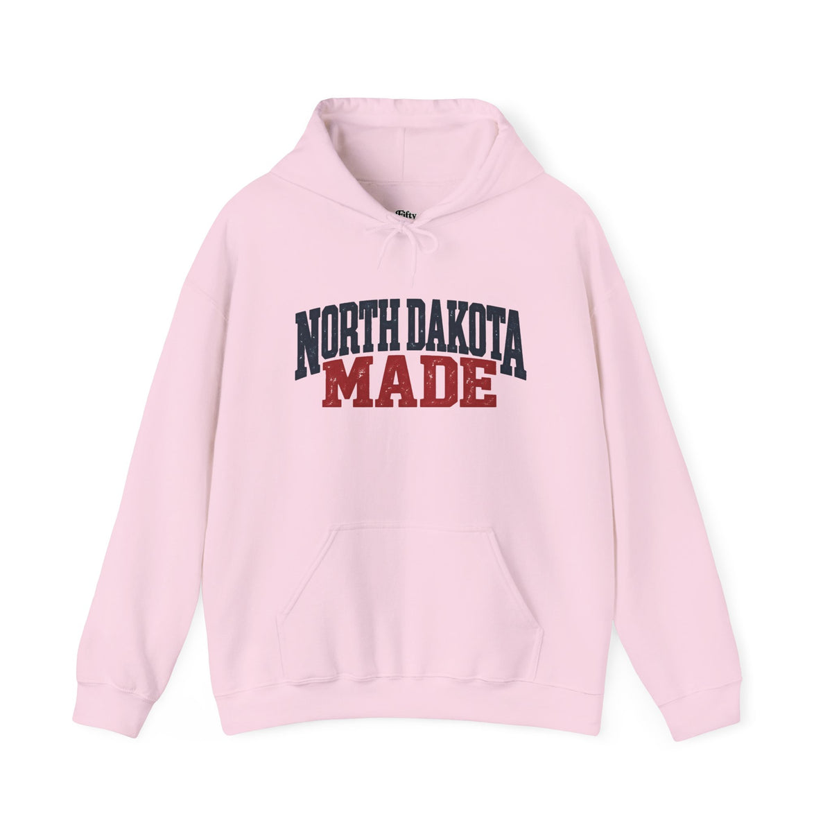 North Dakota Made Unisex Hoodie State Name Graphic