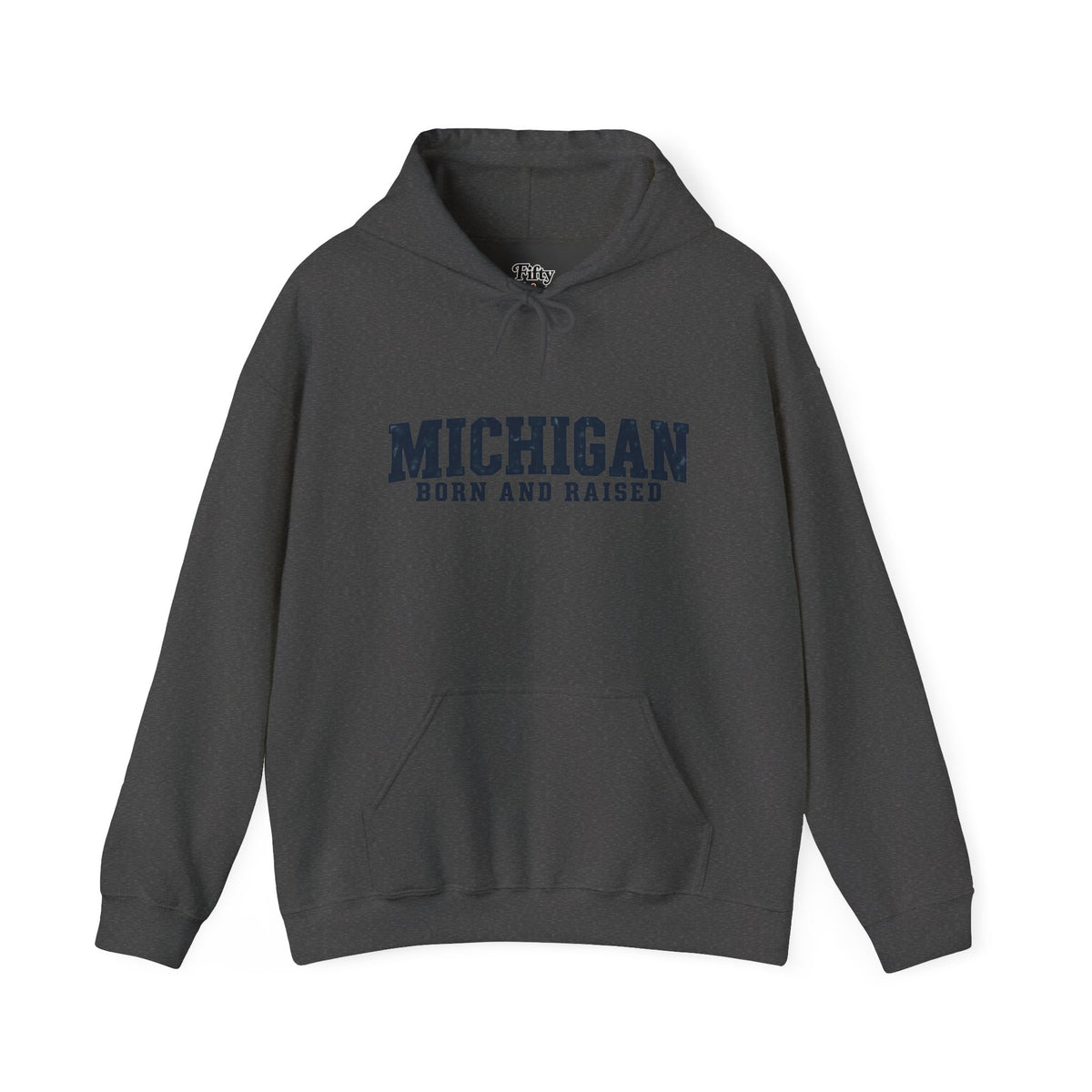 Michigan Born and Raised Rustic Midwest Unisex Hoodie Graphic