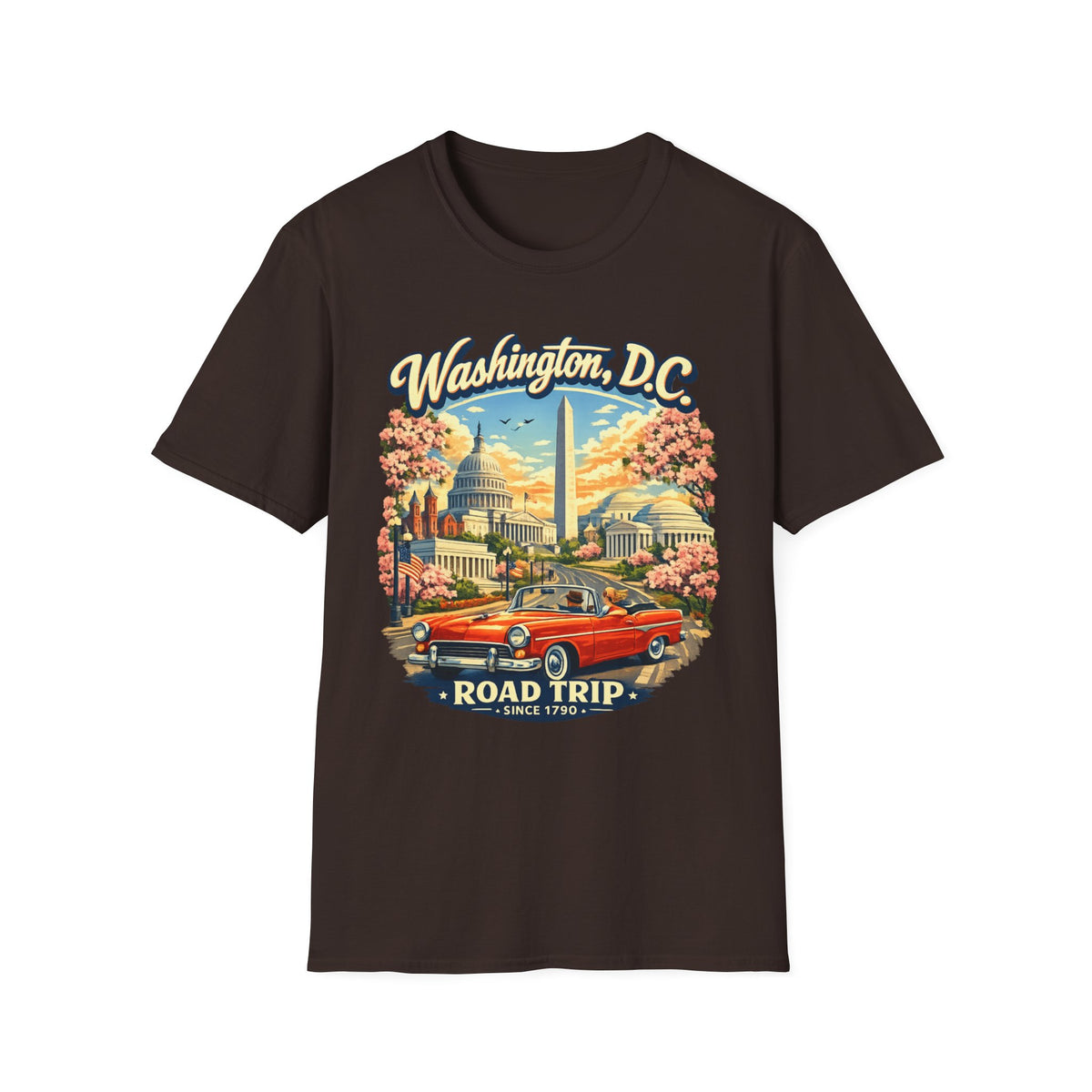 Washington D.C. Road Trip Unisex Softstyle T Shirt State Pride Graphic Tee Collections FS03