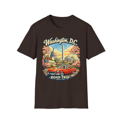 Washington D.C. Road Trip Unisex Softstyle T Shirt State Pride Graphic Tee Collections FS03
