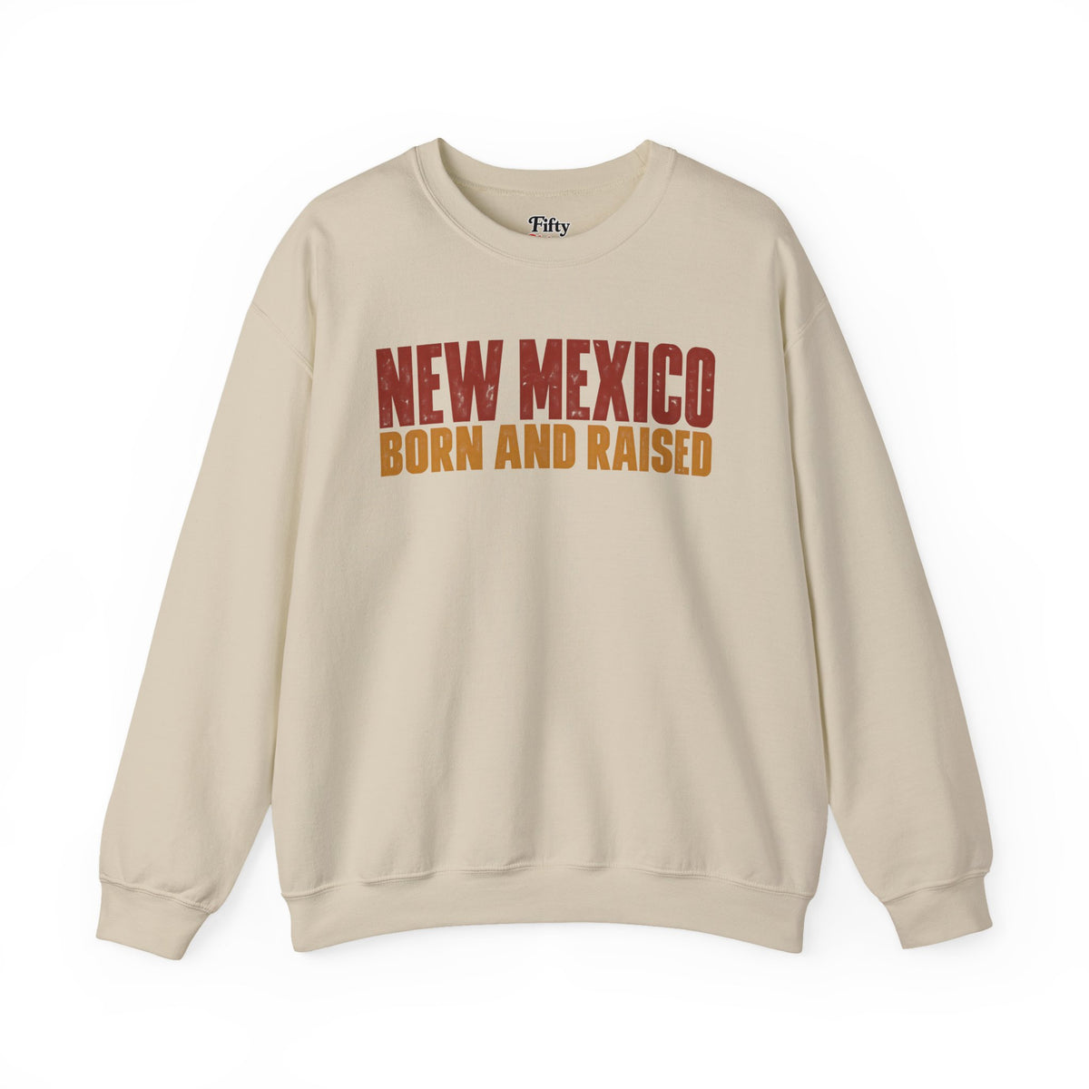 New Mexico Born and Raised Minimal Vintage Unisex Sweatshirt Graphic